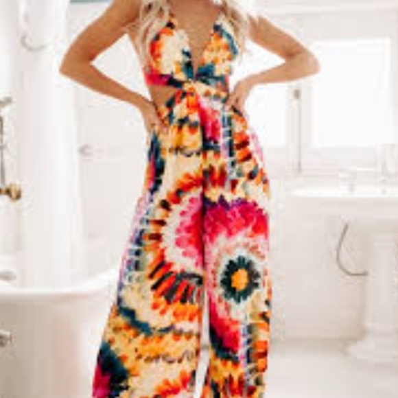 hers and mine Other - multi colored tie dye jumpsuit